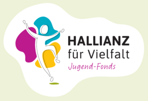 Das Logo der HALLIANZ mit der Aufschrift: "HALLIANZ für Vielfalt. Jugend-Fonds."