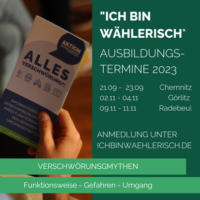 Grafik mit Terminen von "Ich bin wählerisch"-Veranstaltung